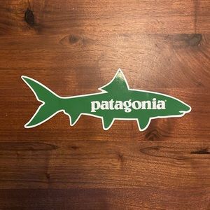 Patagonia green fish sticker